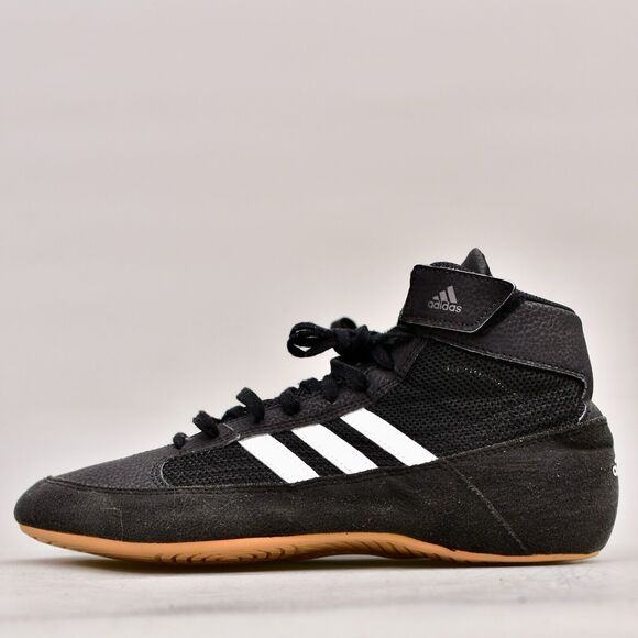 ADIDAS SHOES MEN'S SIZE 10 HAVOC 2 WRESTLING SNEAKER BLACK WHITE HIGH TOP - Picture 2 of 9